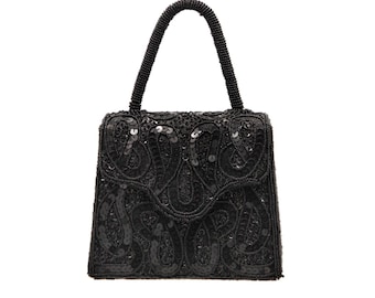 Bolso mini vintage de cuentas de los años 2000 decorado con lentejuelas / Bolso de lentejuelas Y2k / Bolso de fiesta de los años 90