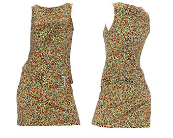 90S- 2000S MOSCHINO Polka dots Dress / Y2k Moschino GoGo mini dress / 90s does 70s Moschino Jeans dress