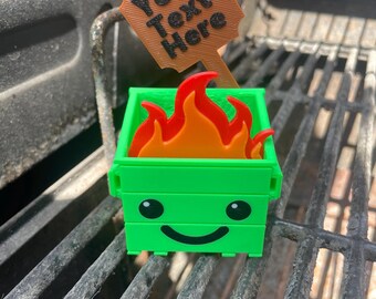 Dumpster Fire | Emotional Support Dumpster | Custom Text | Everything is Fine | 3d Print