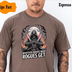 Rogues Shirt Funny DnD Rogue Tee for Dungeon Masters  Vintage RPG Comfort Colors Dungeons & Dragons Gift