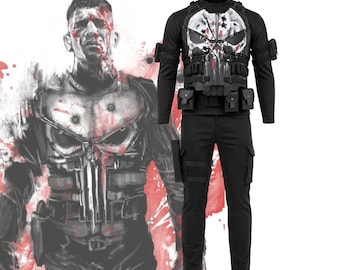 Costume completo di Punisher One Last Kill, gilet tattico di Punisher per cosplay, costume di Spider-Man Brand New Day