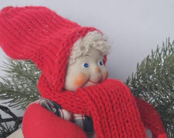 Vintage Norwegian Christmas Nissemor – with ceramic clogs