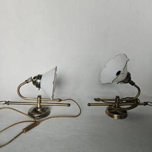 Set von zwei Vintage Messing Wandlampen - Mid-Century Skandinavische Beleuchtung