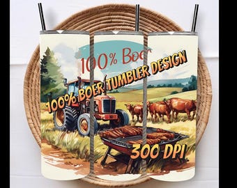 100% Boer Afrikaans Tumbler design 20oz skinny instant download