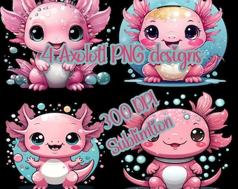 Axolotl Png, Sublimation Design, Kids Shirt Png, Baby Axolotl Png, Underwater Animal Png, T-Shirt Design, Cute Axolotl Design, DTF, Bubbles