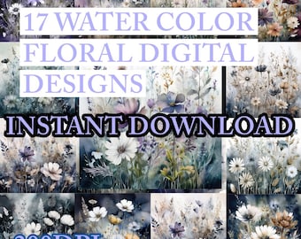 17 Wildflower designs for sublimation, scrapbooking, tumblers, flowers, field, outdoor, nature, png