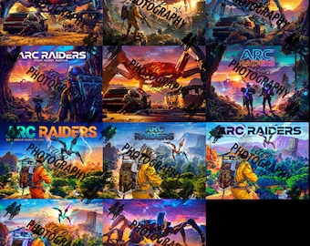 11  Sci-Fi Mech Shooter Inspired Digital Designs | Futuristic Extraction Game Art | Instant Download