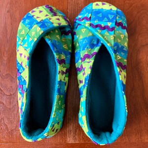 Bright Turquoise Slippers