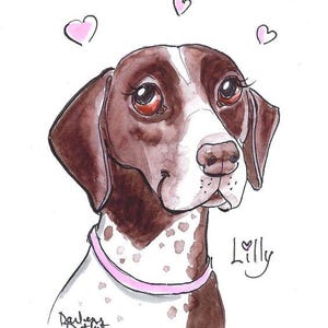 Custom Caricature Cartoon Portrait Illustration Watercolor Mix Dog/Cat/Pet BUST  sent to you as a Digital File