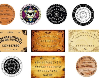 Ouija Boards Printables for Dollhouse Miniature and Jewellery - Digital Collage Sheet