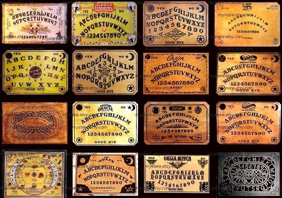 Vintage Ouija Boards , Digital Collage Sheet