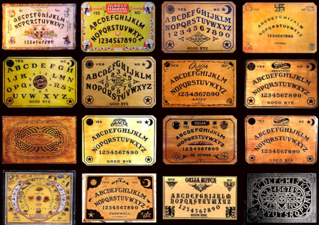 Vintage Ouija Boards for Dollhouse Miniatures and Jewellery Digital Collage Sheet - Etsy vintage-ouija-boards-for-dollhouse-miniatures-and-jewellery-digital-collage-sheet-etsy