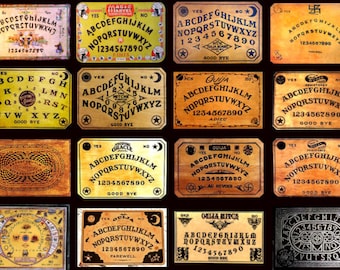 Vintage Ouija Boards for Dollhouse Miniatures and Jewellery - Digital Collage Sheet