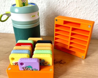 Transport Halterung für Audio Token passend für Galakto Player by Toylino | Ständer | Aufbewahrung | Box | Kiste | Halter | Kassetten