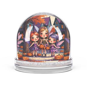 Snow Globe, Halloween Cutie Pie Fairy Trick or Treat Decor, Cute Halloween Snow Globe, Halloween Fairy Snow Globe, Halloween Decoration