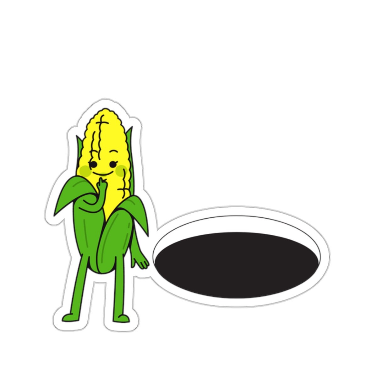 Cornhole Sticker: Funny Corn on the Cob Vinyl Decal - Etsy