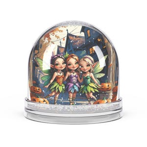 Snow Globe, Halloween Fairy Trick or Treat Decor, Cute Halloween Snow Globe, Halloween Fairy Snow Globe, Halloween Decoration, Halloween