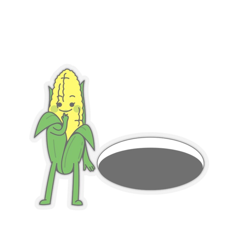 Cornhole Sticker: Funny Corn on the Cob Vinyl Decal - Etsy