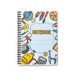 Colorful Spiral Notebook for Students, School Supplies, Journal, Doodle Sketchbook, Gift for Kids and Teens
