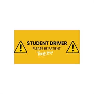 Bumperstickers leerling-chauffeur - veiligheidswaarschuwing, auto-accessoires, cadeaus nieuwe chauffeur, verkeersveiligheidsherinnering, waardering leerling-chauffeur