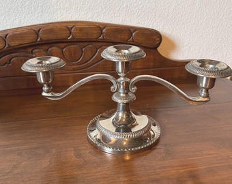 Candelabro a 3 bracci in lega di zinco