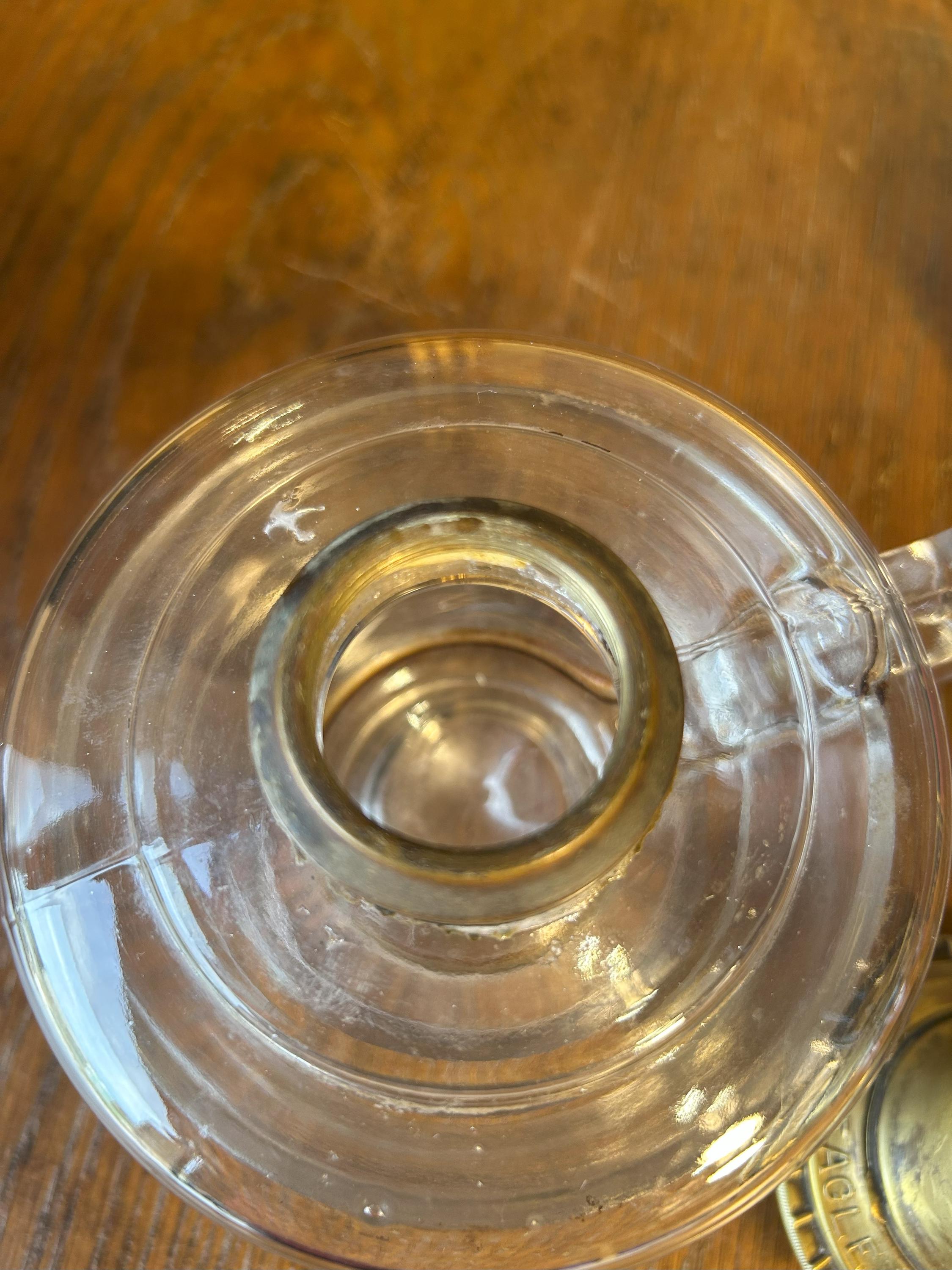 Antique Finger Loop Clear Glass Oil Lamp - Etsy