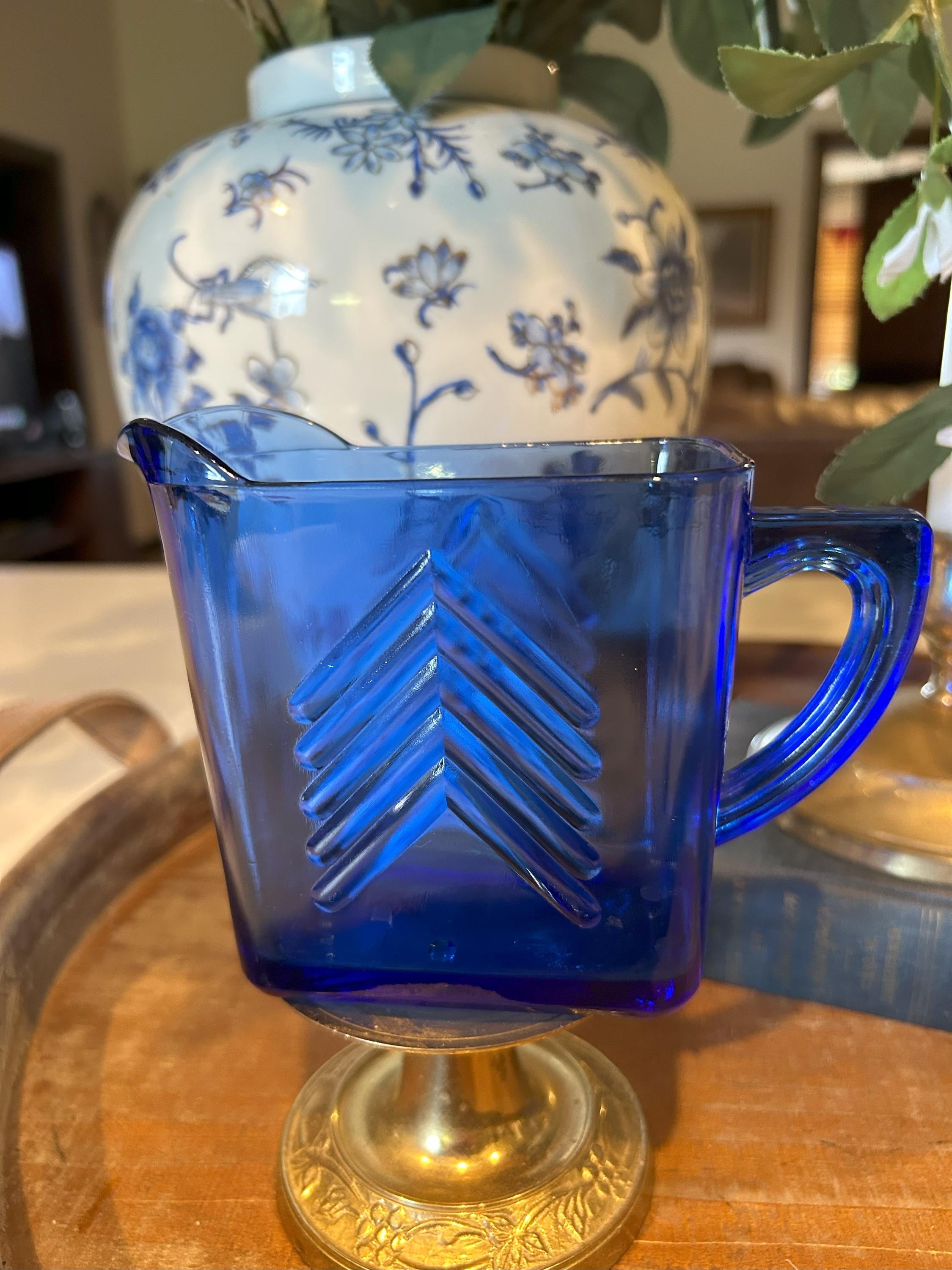 Blue Depression Glass - Etsy Canada