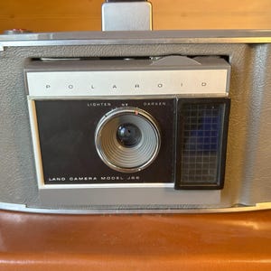 Vintage Polaroid J66 Land Camera with Leather Case, Untested Display Piece Collectible Instruction Manual