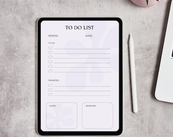 Printable To-do List | Minimalist Daily Planner | Productivity Template ...