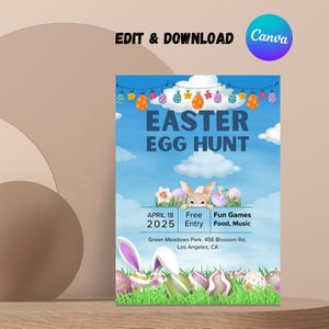 Easter Egg Hunt Invitation | Printable PDF | Spring Party Invite