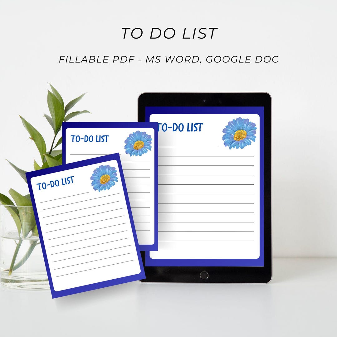 Printable To-do List | Minimalist Daily Planner | Productivity Template ...
