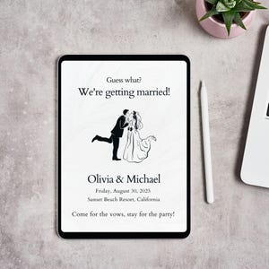 We&#39;re Getting Married – Editable Wedding Invitation Template | Digital Download