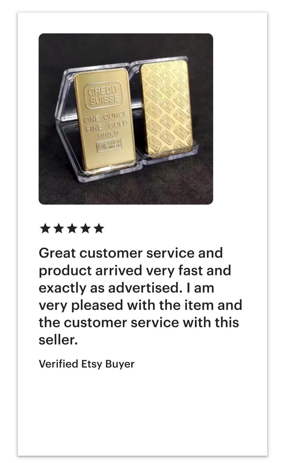 Credit Suisse 1 Oz Gold Plated Bar - 24k - Reprodution - Etsy