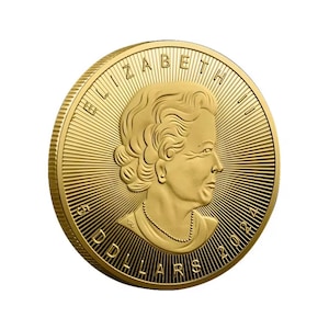 Ahornblatt Bullion *2025* - 1 Unze Queen Elizabeth Münze vergoldet - Sammlerstück
