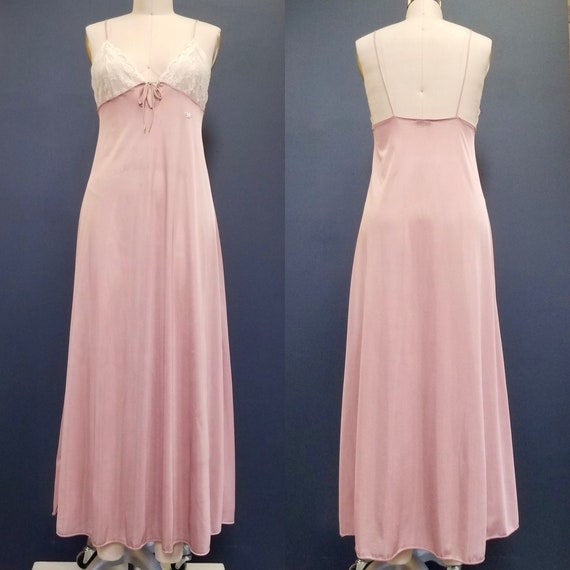 Vintage 1970s Diane Von Furstenberg DVF Mauve Sil… - image 1