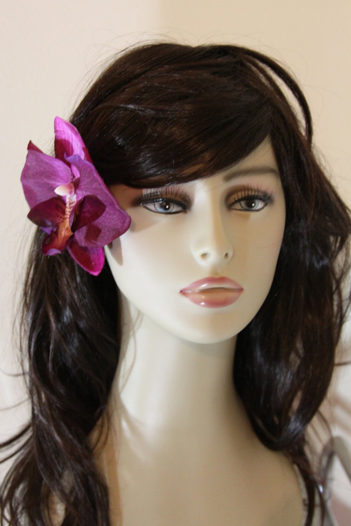Large Purple Orchid on an Alligator Clip Handmade Hair Etsy
