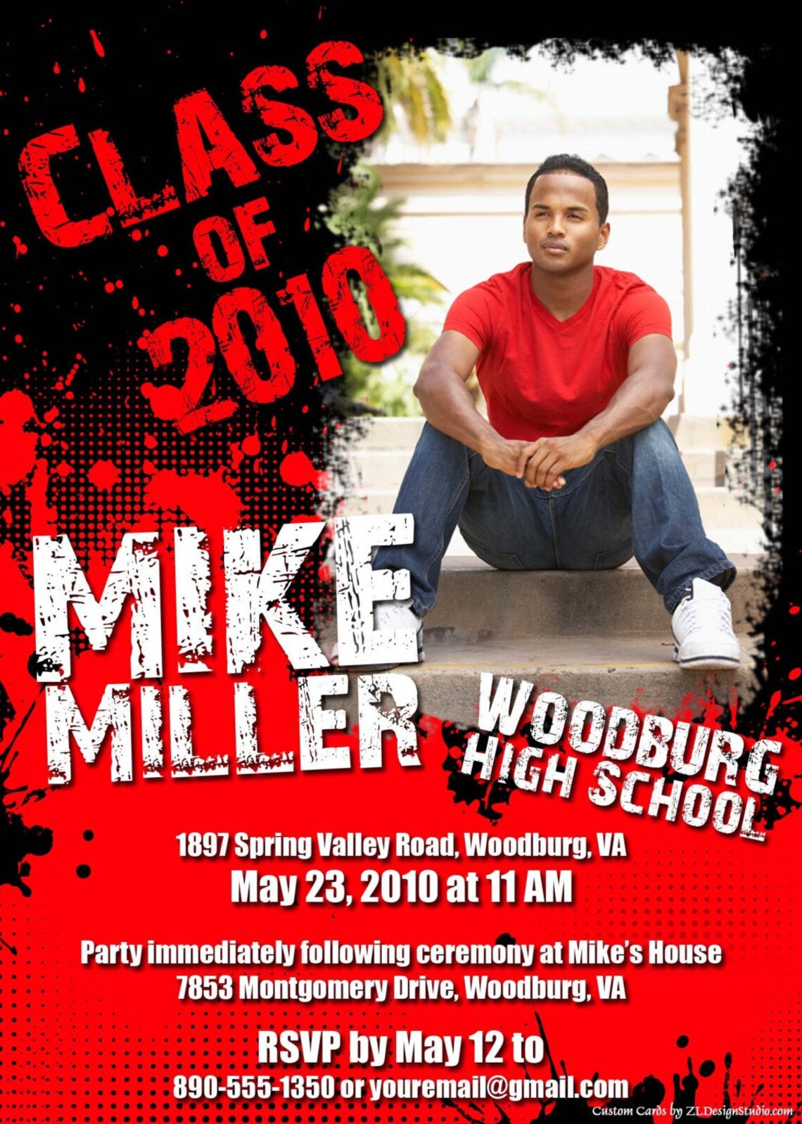 Grunge Graduation Announcements 003 | Etsy