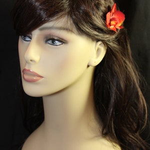 Small Orchid on a Bobby pin - Handmade Hair Flower