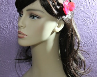 Dark Pink Orchid on a Bobby Pin - Handmade Hair Flower