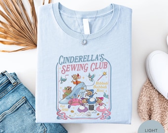 Jaq and Gus Gus Cinderella Shirt, Sewing Club Disney Tee, Cinderella Est 1950 Shirt, Disney Princess Sewing Tee, Cute Disney Mice Gift