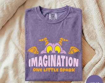 Camiseta Figment One Little Spark, Camiseta Figment de Disney para Epcot, Camiseta Imagination Dragon, Regalo para fans de Figment de Disney, Camiseta Figment para viajes a Epcot