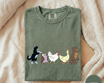 Little Bear Shirt, Cute Animal Friends Toddler Tee, Animated Show Shirt, Animal Lover Daughter Gift, Matching Family Kids Shirt