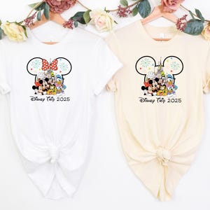 Disney Trip 2025 T-Shirt, Mickey And Friends Kids Shirt, Disney Trendy Bow Tee, Cute Disney Baby Bodysuit, Gift For Kids, Disney Style