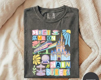 Meet Me On Main Street Shirt, Vintage Magic Kingdom Tee, Nostalgic Main Street USA Shirt, Disney Trip Matching Tee, Subtle Disney Gift
