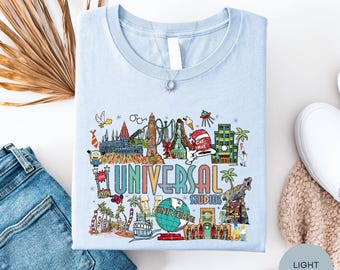 Camiseta retro de Disney Universal Studios, camiseta de viaje a Universal Studios 2026, camiseta de vacaciones familiares de Disney, camiseta de colores cómodos de Disney Park