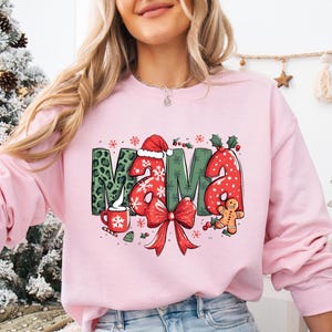 Mama Christmas Shirt, Merry Mama T-shirt, Mama Claus Tee, Christmas Gift For Mom, Mama Shirt, Christmas Family Shirt, Xmas Party Shirt