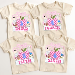 Retro terug naar school T-shirt, eerste schooldag T-shirt, eerste leerjaar shirt, terug naar school-shirt, aangepast peutershirt, kleuter T-shirt