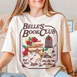 Belle's Book Club T-shirt, Librarian Shirt, Disney Princess Belle Tee, Book Lover Shirt, Disney Reading Shirt, Princess Book Lover Tee