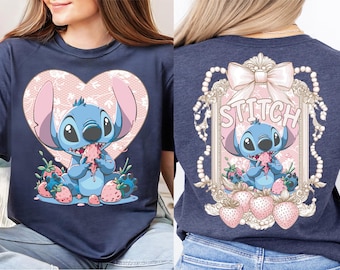 Stitch Bow Shirt, Disney Stitch T-shirt, Disney Lilo And Stitch Shirt, Lilo And Stitch Shirt, Disneyland Trip Shirt, WDW Family Vacation Tee