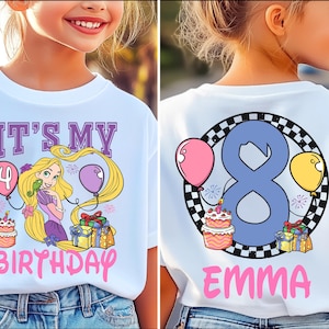 Rapunzel Birthday Girl Shirt, Disney Tangled It&#39;s My Birthday Tee, Disney Family Birthday Party Tee, Disney Princess Rapunzel Birthday Tee